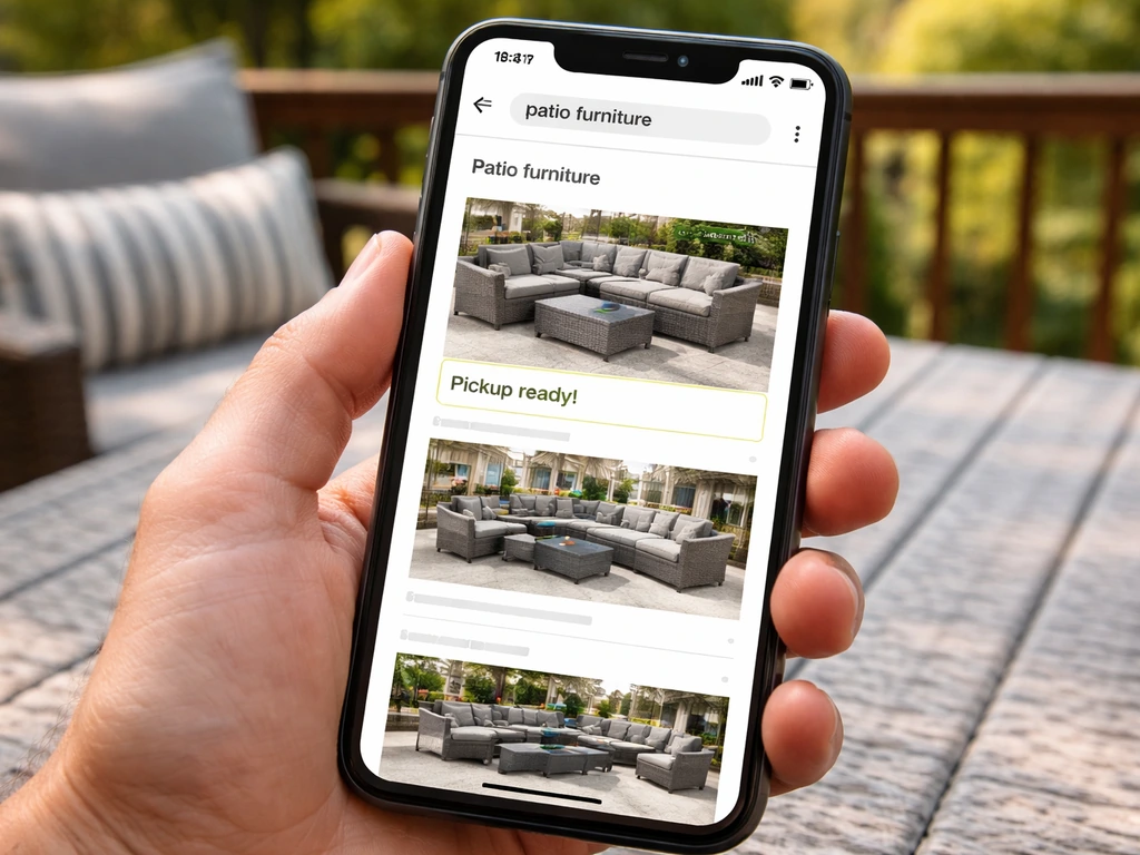 pick up patio furniture today